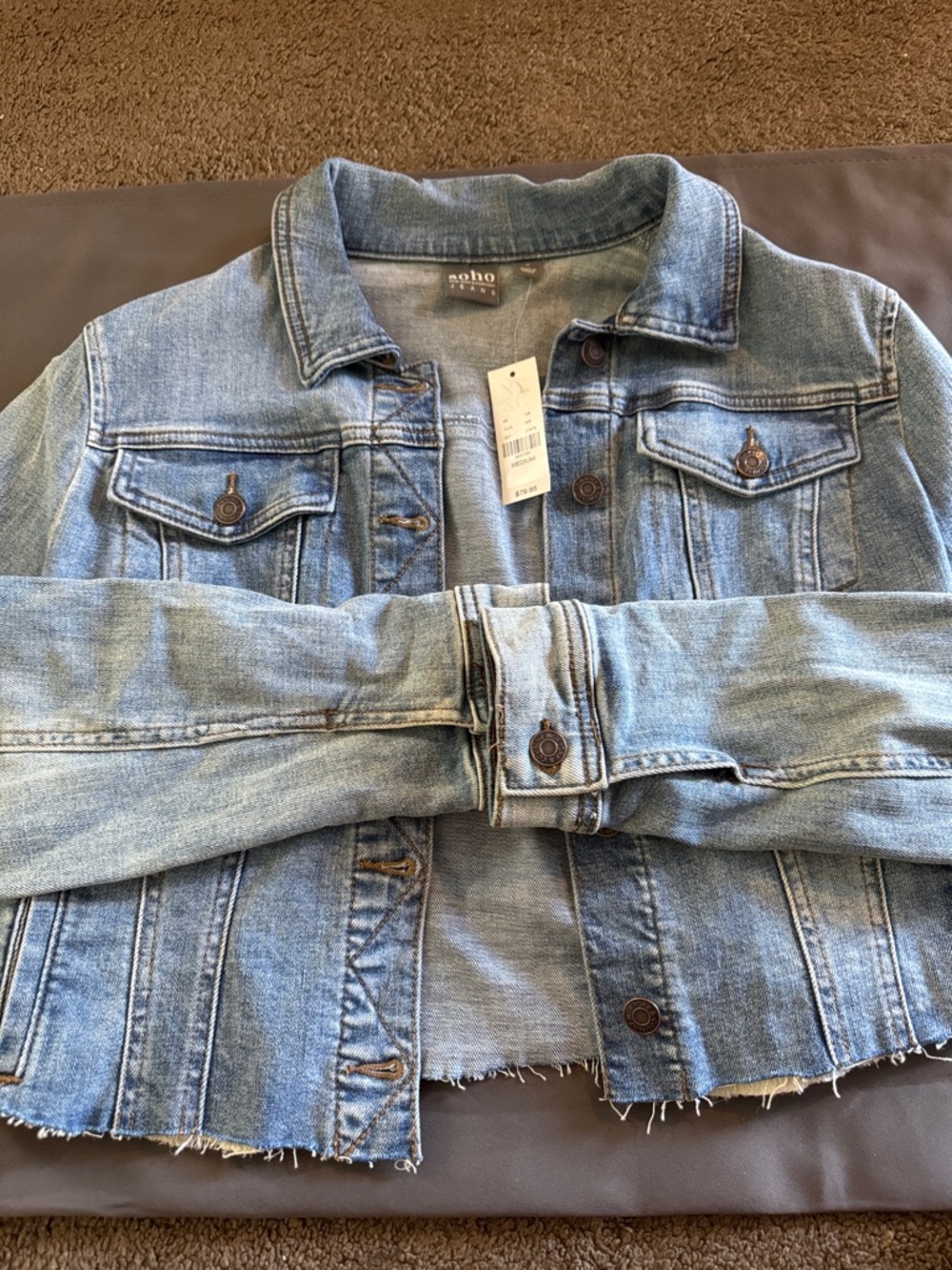 Soho Light Wash Denim Jacket - Light Blue